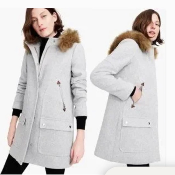 J Crew Chateau Italian Stadium Cloth Parka - Picture 1 of 4